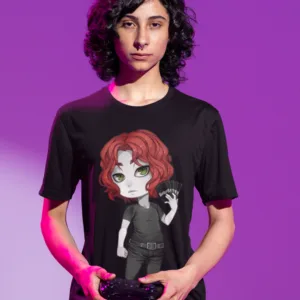 Gothest Baby Bat Andro Kawaii Anime Chibi Goth Boy Unisex 100% Cotton Tee