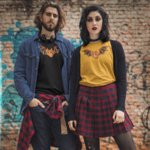 Gothest Batthew Kawaii Anime Chibi Bat Goth Boy Unisex 100% Cotton Tee