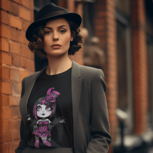 Gothest Cabaretgoth Kawaii Anime Chibi Goth Girl Unisex 100% Cotton Tee