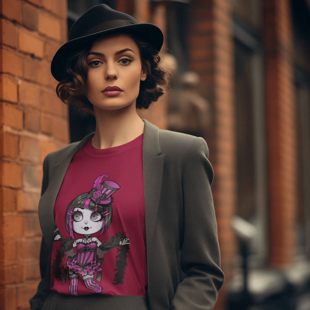 Gothest Cabaretgoth Kawaii Anime Chibi Goth Girl Unisex 100% Cotton Tee - Image 2