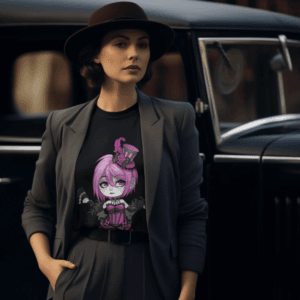 Gothest Cabaretgoth Sadako Kawaii Anime Chibi Goth Girl Unisex 100% Cotton Tee