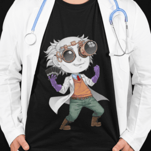 Gothest Steampunk Kawaii Anime Chibi Goth Boy Unisex 100% Cotton Tee