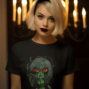 Gothest Witch Kawaii Anime Chibi Goth Girl (Trve VVitch Form) Unisex 100% Cotton Tee