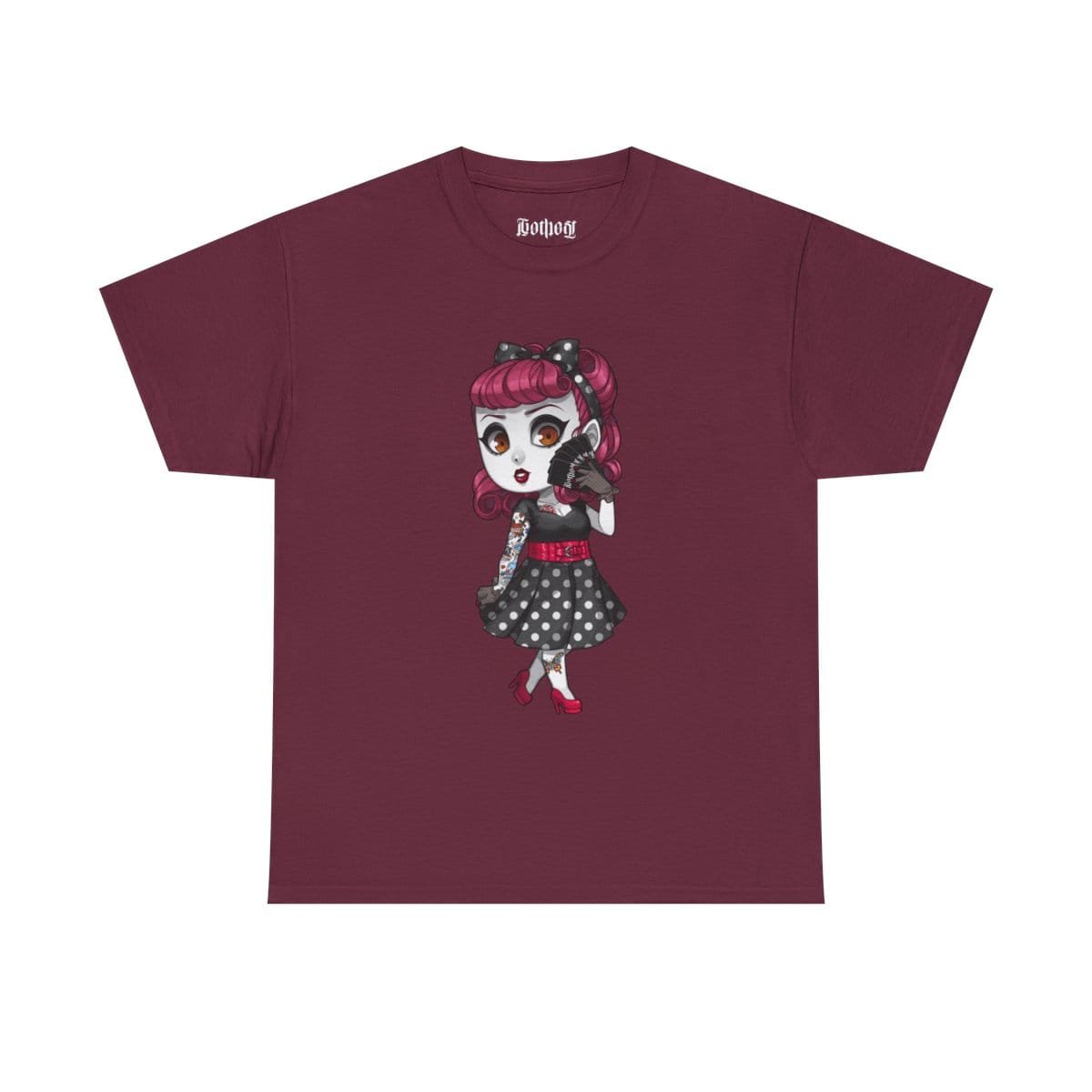 Gothest Gothabilly Kawaii Anime Chibi Goth Girl Unisex 100% Cotton Tee - Image 8