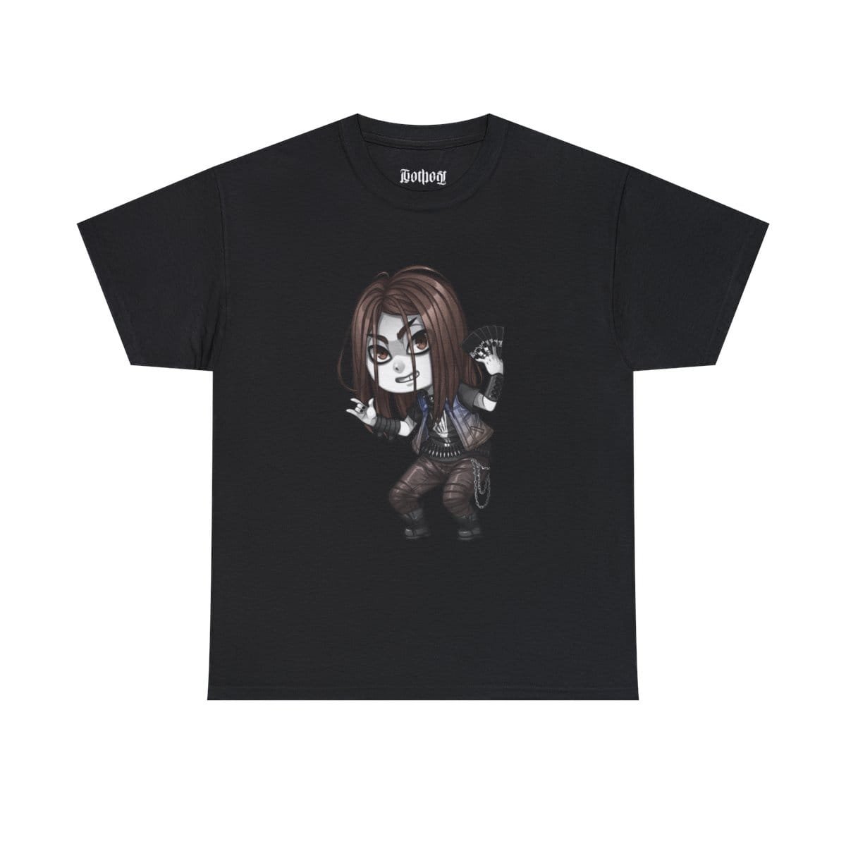 Gothest Metaller Kawaii Anime Chibi Goth Boy Unisex 100% Cotton Tee - Image 5