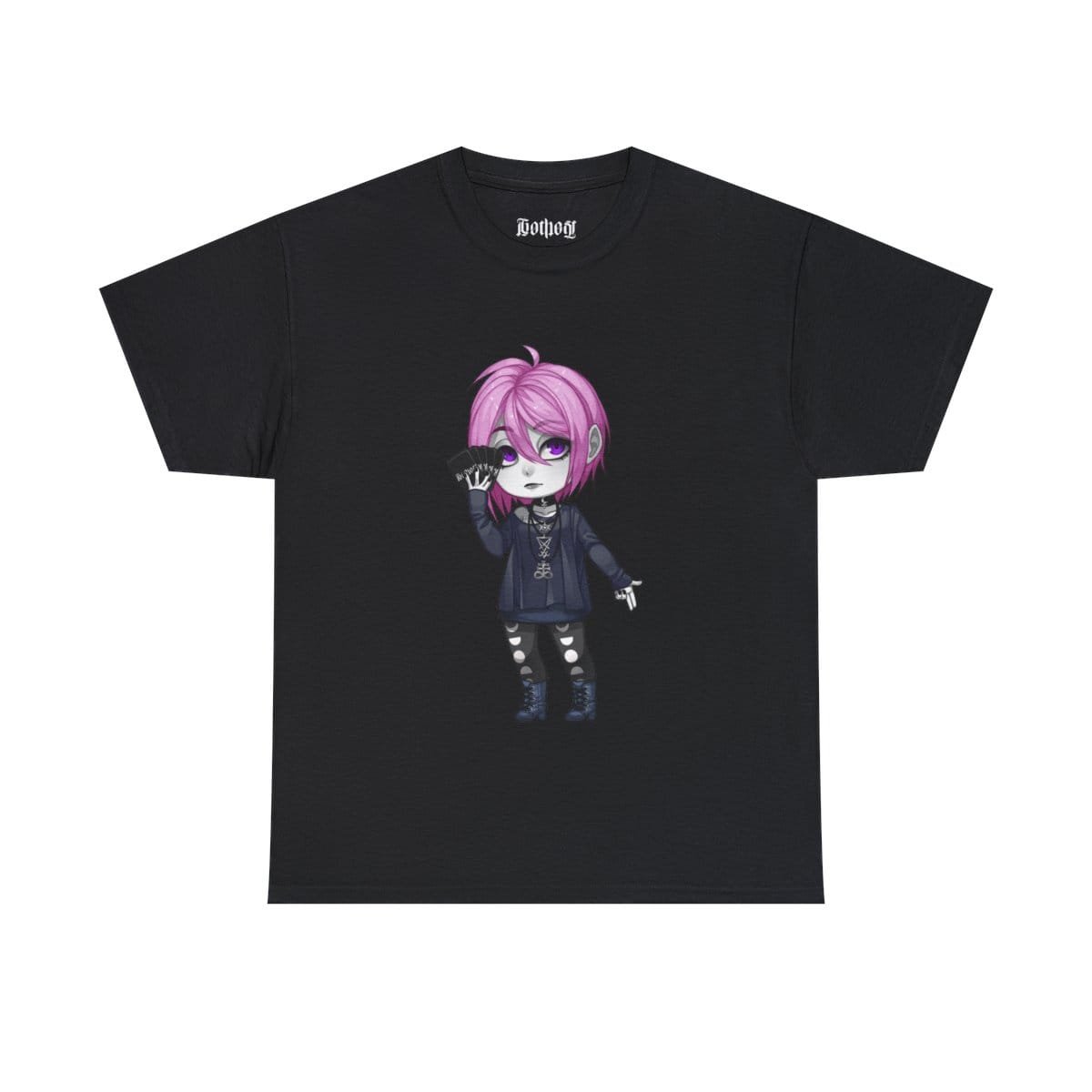 Gothest Witch Sadako Kawaii Anime Chibi Goth Girl (Glamour Form) Unisex 100% Cotton Tee - Image 3