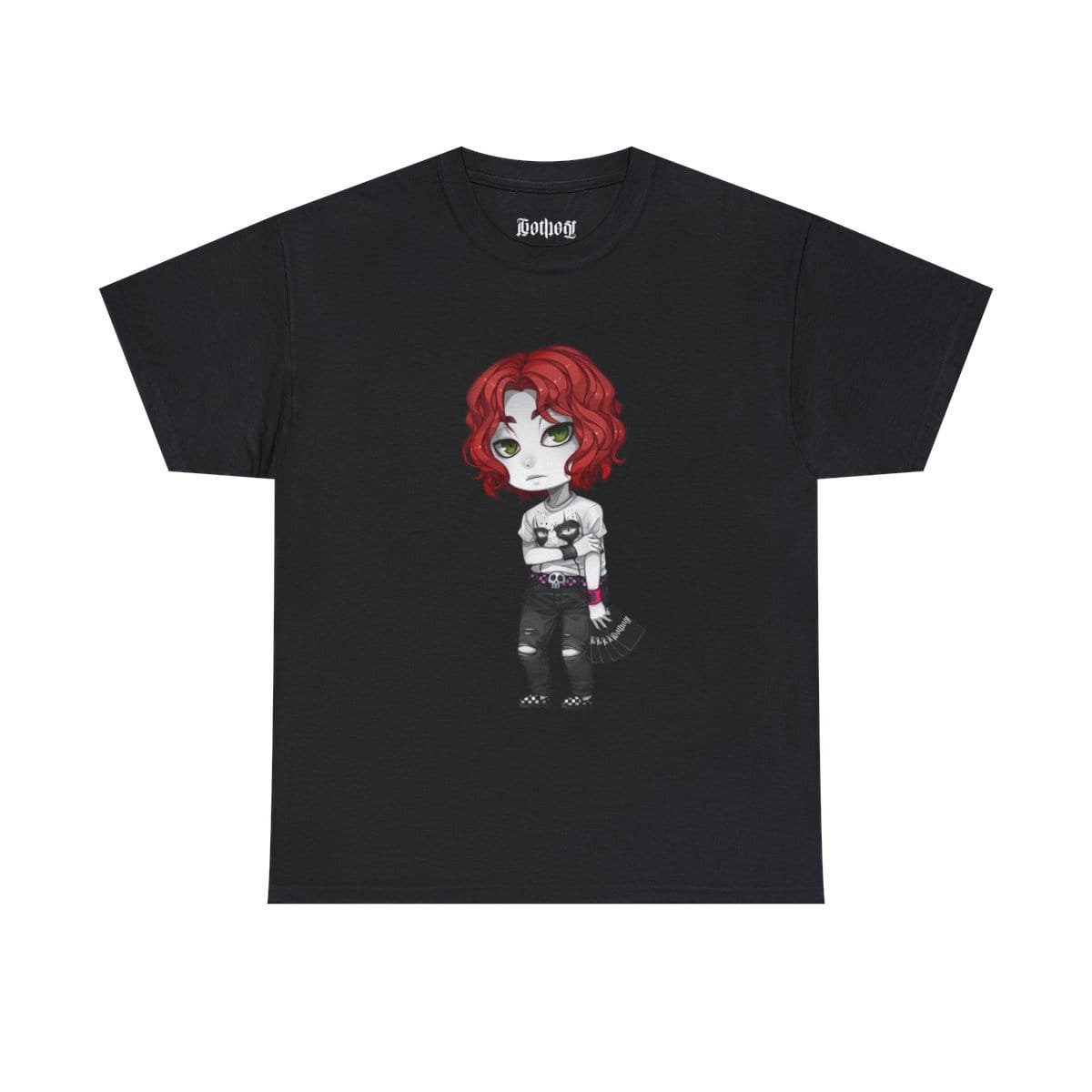 Gothest Emo Andro Kawaii Anime Chibi Goth Boy Unisex 100% Cotton Tee - Image 5