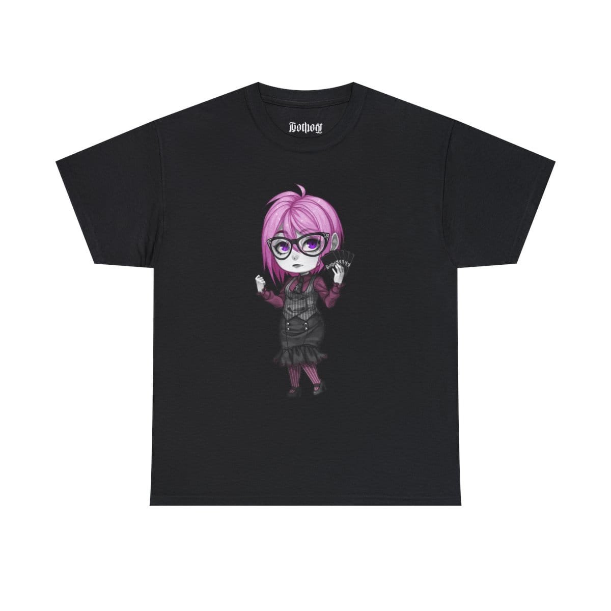 Gothest Corpgoth Sadako Kawaii Anime Chibi Goth Girl Unisex 100% Cotton Tee - Image 5
