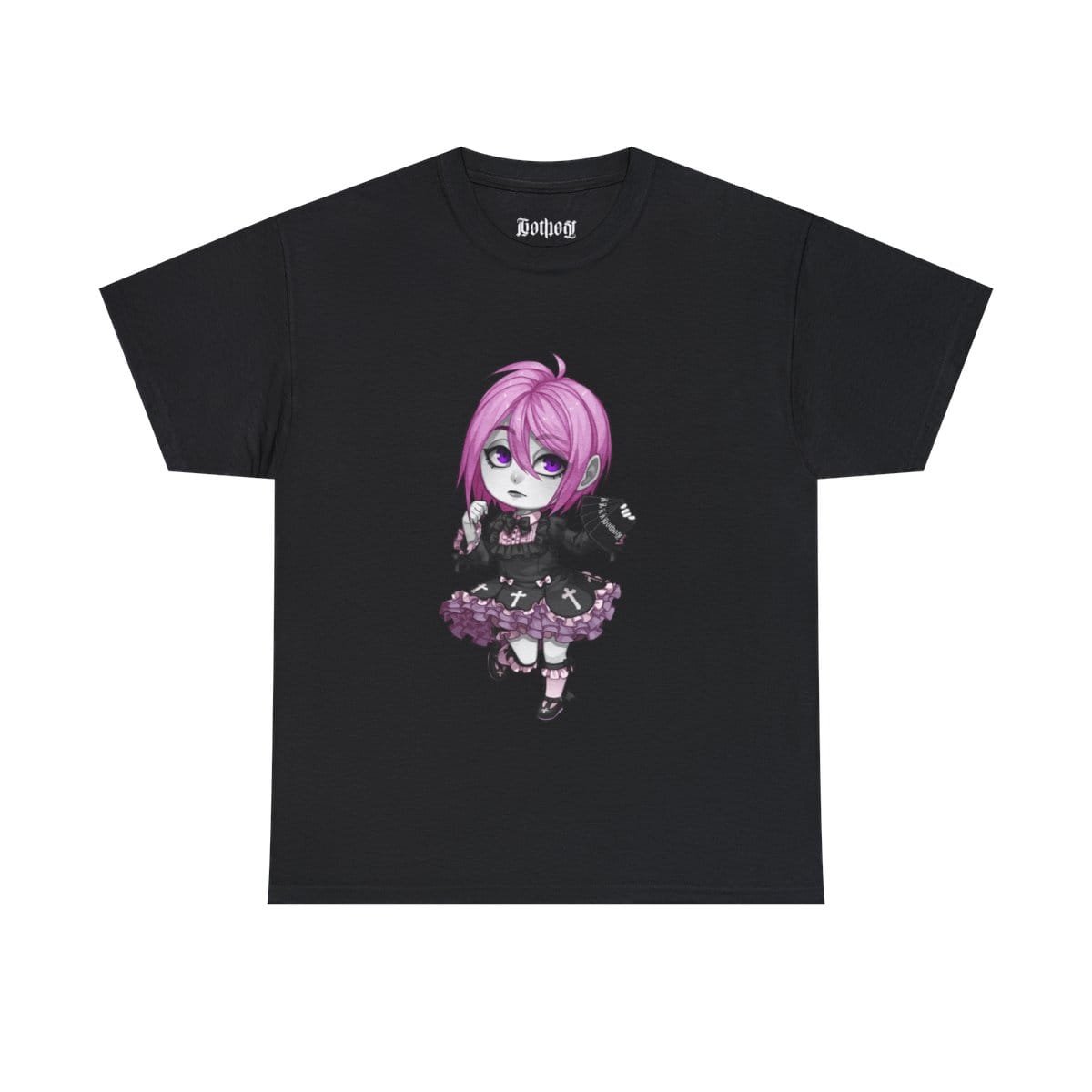 Gothest Gothloli Sadako Kawaii Anime Chibi Goth Girl Unisex 100% Cotton Tee - Image 5