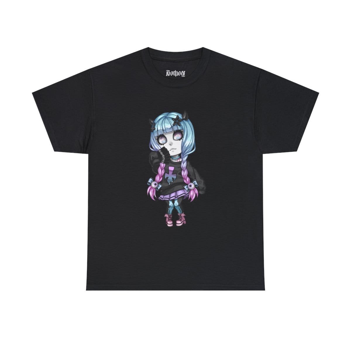 Gothest Pastelgoth Kawaii Anime Chibi Goth Girl Unisex 100% Cotton Tee - Image 5