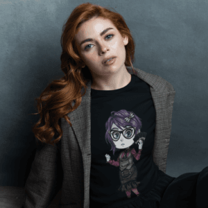 Gothest Corpgoth Kawaii Anime Chibi Goth Girl Unisex 100% Cotton Tee