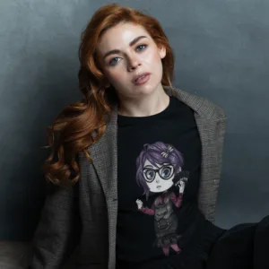 Gothest Corpgoth Kawaii Anime Chibi Goth Girl Unisex 100% Cotton Tee