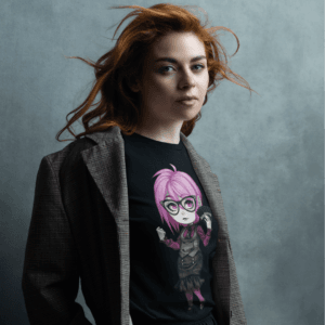 Gothest Corpgoth Sadako Kawaii Anime Chibi Goth Girl Unisex 100% Cotton Tee