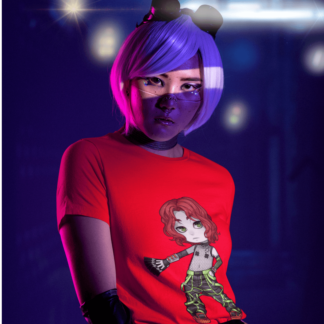 Gothest Cybergoth Andro Kawaii Anime Chibi Goth Boy Unisex 100% Cotton Tee - Image 4