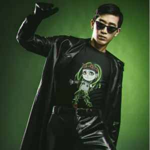 Gothest Cybergoth Kawaii Anime Chibi Goth Boy Unisex 100% Cotton Tee