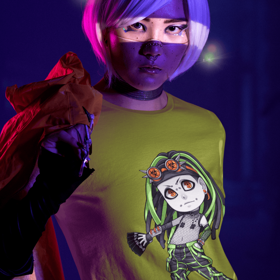 Gothest Cybergoth Kawaii Anime Chibi Goth Boy Unisex 100% Cotton Tee - Image 4
