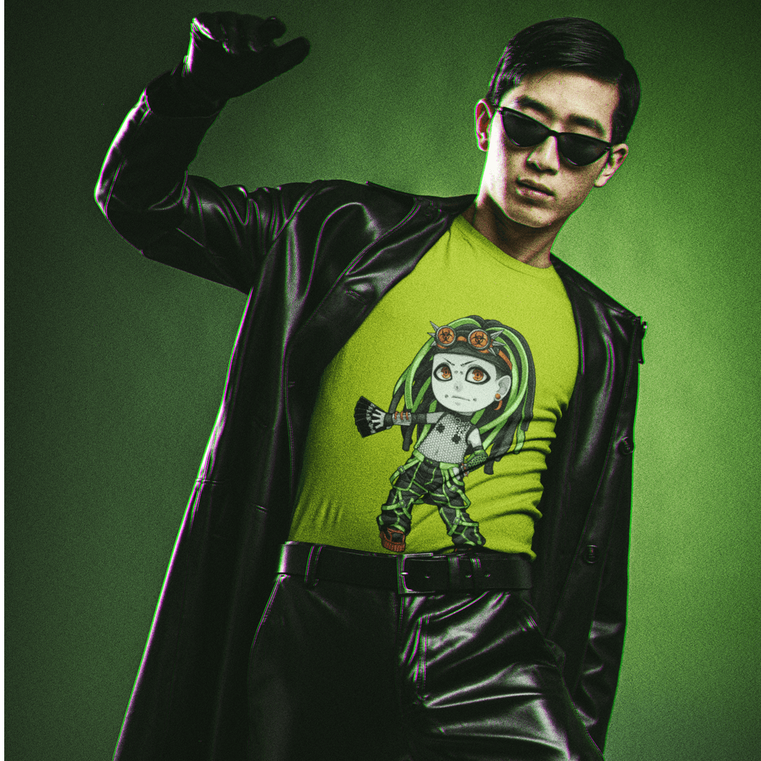 Gothest Cybergoth Kawaii Anime Chibi Goth Boy Unisex 100% Cotton Tee - Image 2