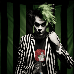 Gothest Deathrocker Andro Kawaii Anime Chibi Goth Boy Unisex 100% Cotton Tee