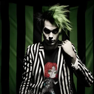 Gothest Deathrocker Andro Kawaii Anime Chibi Goth Boy Unisex 100% Cotton Tee