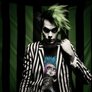 Gothest Deathrocker Kawaii Anime Chibi Goth Boy Unisex 100% Cotton Tee