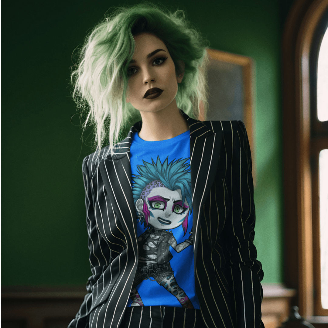 Gothest Deathrocker Kawaii Anime Chibi Goth Boy Unisex 100% Cotton Tee - Image 4