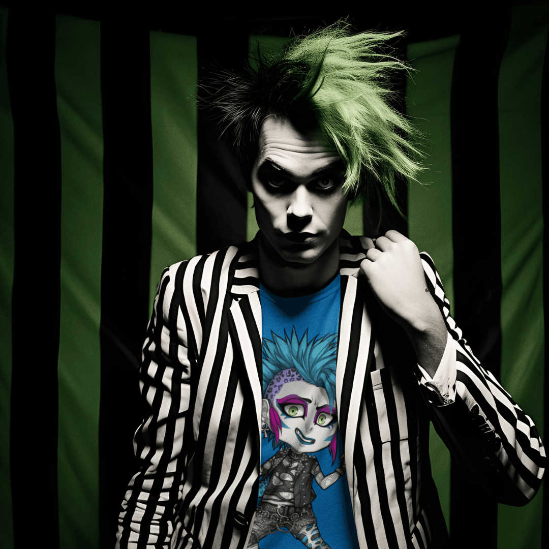 Gothest Deathrocker Kawaii Anime Chibi Goth Boy Unisex 100% Cotton Tee - Image 2