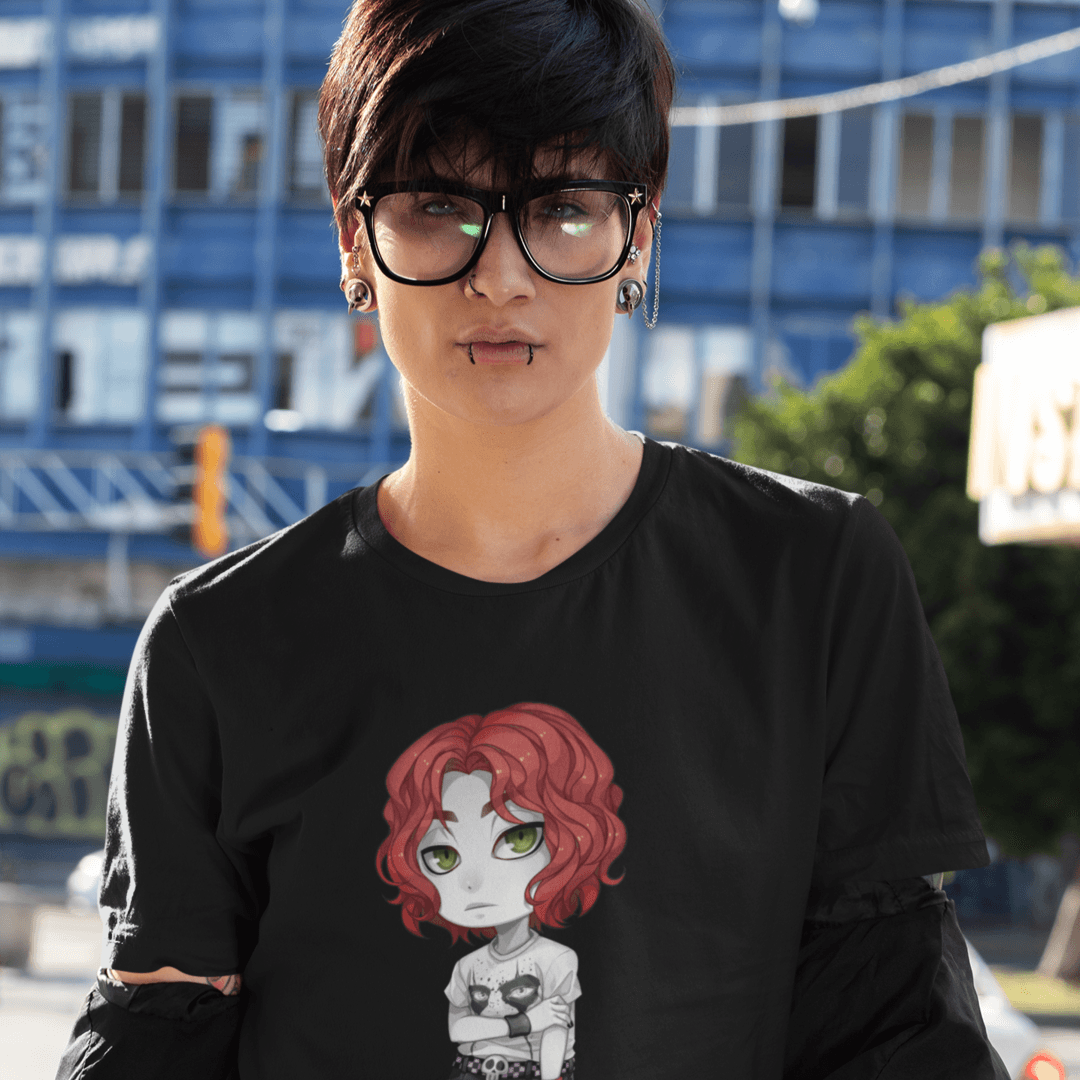 Gothest Emo Andro Kawaii Anime Chibi Goth Boy Unisex 100% Cotton Tee - Image 3