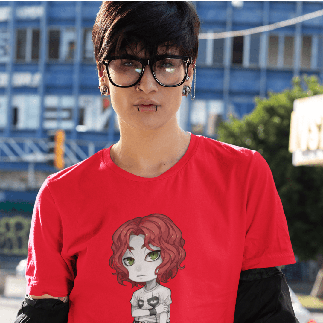 Gothest Emo Andro Kawaii Anime Chibi Goth Boy Unisex 100% Cotton Tee - Image 4