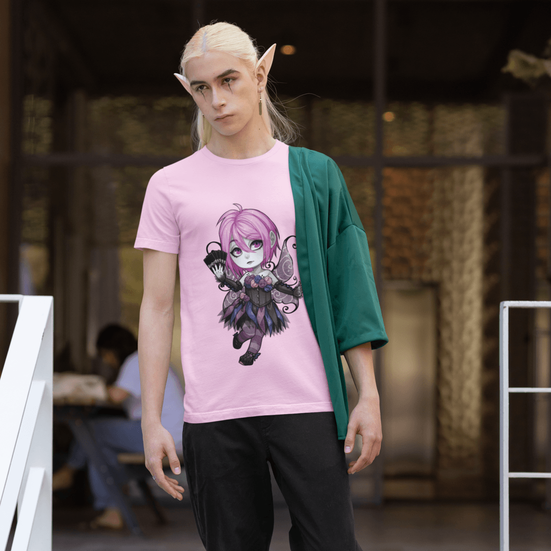 Gothest Faerygoth Sadako Kawaii Anime Chibi Goth Girl Unisex 100% Cotton Tee - Image 4