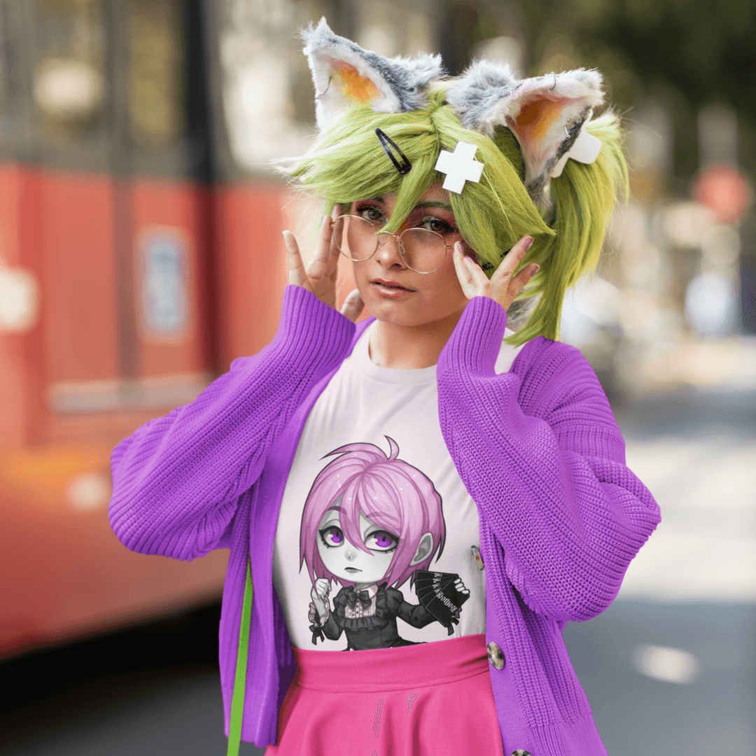 Gothest Gothloli Sadako Kawaii Anime Chibi Goth Girl Unisex 100% Cotton Tee - Image 4