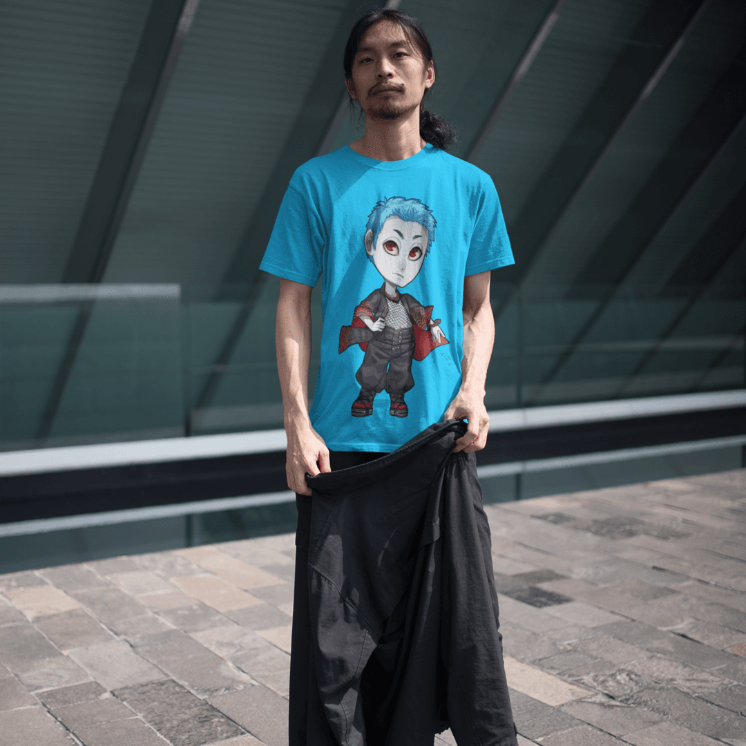 Gothest Gosu Natsuki Kawaii Anime Chibi Goth Boy Unisex 100% Cotton Tee - Image 2