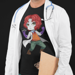 Gothest Steampunk Andro Kawaii Anime Chibi Goth Boy Unisex 100% Cotton Tee