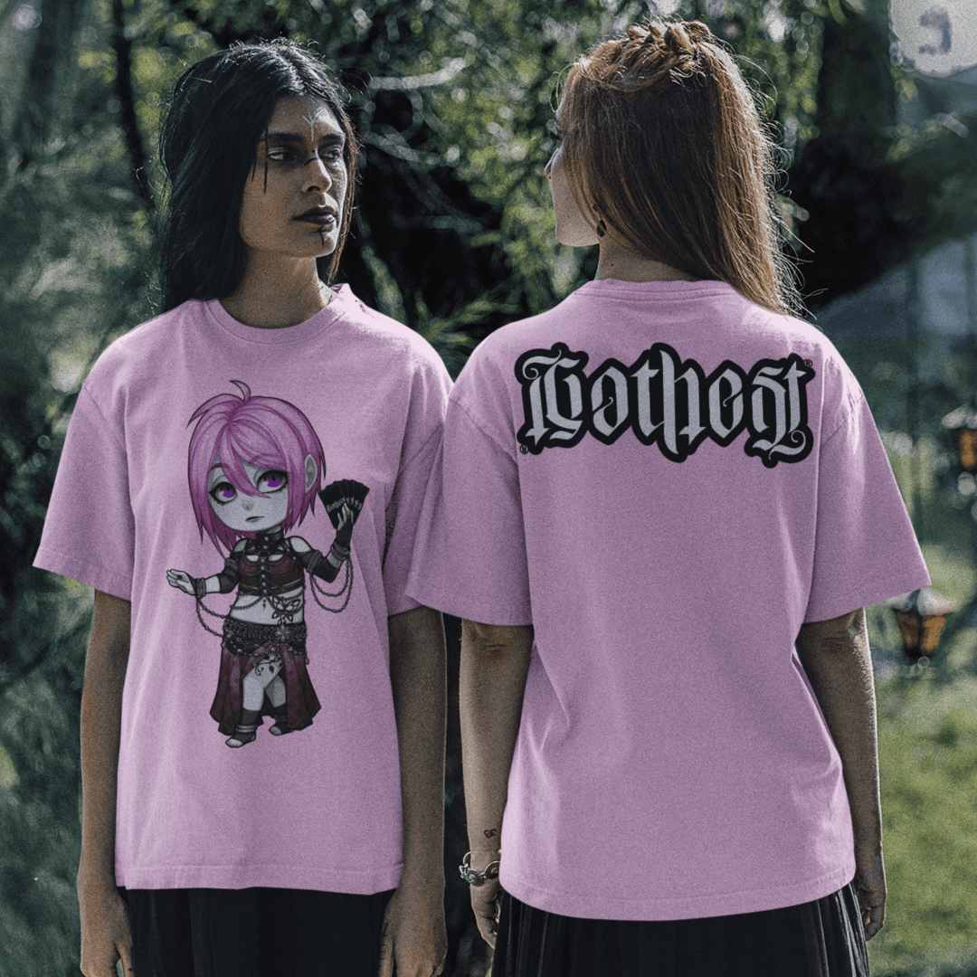 Gothest Tribalgoth Sadako Kawaii Anime Chibi Goth Girl Unisex 100% Cotton Tee - Image 4