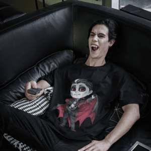 Gothest Vampire Kawaii Anime Chibi Goth Boy Unisex 100% Cotton Tee