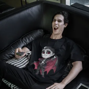 Gothest Vampire Kawaii Anime Chibi Goth Boy Unisex 100% Cotton Tee
