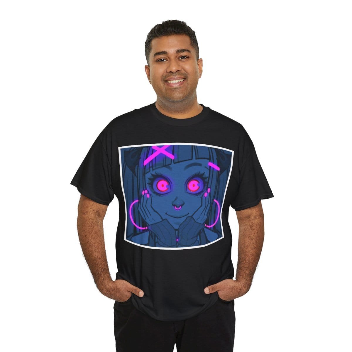 Gothest Goth Card - "UV Contact Lenses" Kawaii Anime Goth Girl Unisex 100% Cotton Tee - Image 17