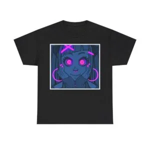 Gothest Goth Card - "UV Contact Lenses" Kawaii Anime Goth Girl Unisex 100% Cotton Tee