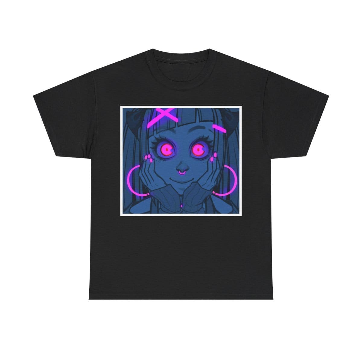 Gothest Goth Card - "UV Contact Lenses" Kawaii Anime Goth Girl Unisex 100% Cotton Tee
